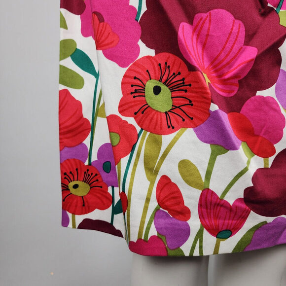 Floral Sleeveless Dress - Red and Pink - Picture 4 of 9